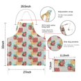 thumbnail image 7 of Pioneer Flower Floral Print Pattern Apron-Garden Aprons for Women with Pockets-Cotton Linen Waterproof Kitchen Cooking Gardening Aprons Adjustable for Kitchen,Cooking,BBQ and Salon 33x27 Inch, 7 of 7