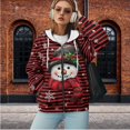 thumbnail image 6 of Yuyamidu Oversized Hoodie Snowman Sweatshirts for Women Red Striped Sweatshirt Women's Casual Full-Zip Hoodie Lightweight Long Sleeve Sweatshirt Casual Jacket with Pocket M, 6 of 8