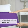 thumbnail image 7 of CGK Linens 6-Piece Extra Deep Pocket Sheet Set With Extra Matching Pillowcases - Queen Size Bed Sheets Fits 18"-24" Mattresses, Purple, 7 of 7