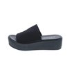 thumbnail image 1 of Nature Breeze Womens Stretchy Slip On Peep Toe Backless Platform Sandals Black 10, 1 of 8