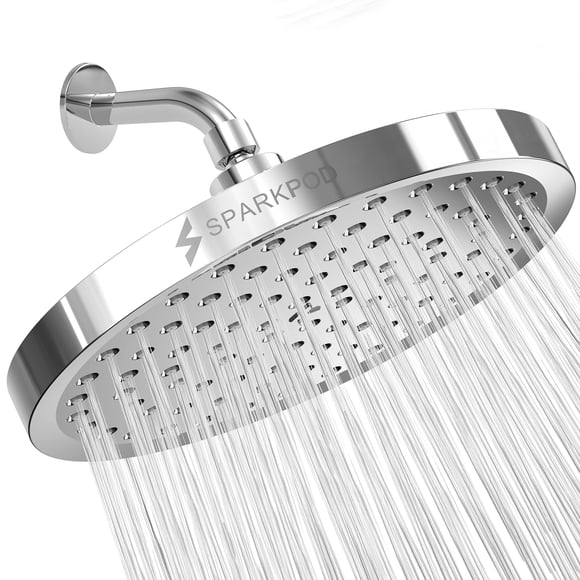 Alcachofa de ducha SparkPod High Pressure Rain de 20 cm, color cromado de lujo