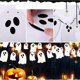 thumbnail image 1 of Paquete de 8 decoraciones de fantasmas de Halloween: banderines de papel blanco para fiestas, casas embrujadas y decoración al aire libre JASKFLY, 1 of 6