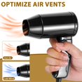 thumbnail image 3 of SUTENGDA 12V Car Styling Hair Dryer 2 Speed Car Hair Blow Dryer with Foldable Handle Compact Available Hot and Cold Wind Car Styling Hair Blower for Self-Driving Travel Window Defroster (, 3 of 9