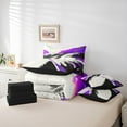 thumbnail image 5 of Manfei Purple Abstract Splatter Bedding Comforter Set 7pcs, Chic Geometric Ombre Queen Bedding Sets, Watercolor Artwork Reversible Queen Sheet Sets, Super Cozy Room Decor, 5 of 7