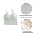 thumbnail image 3 of Sujetador de yoga con top corto CRIS Cami con relleno extraíble y espalda con tiras cruzadas, talla única, 3 of 5