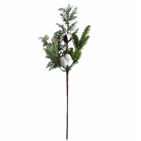 Coofit Cotton Stem Decorative Artificial Plant Cotton Flower Cotton Pick Photo Prop