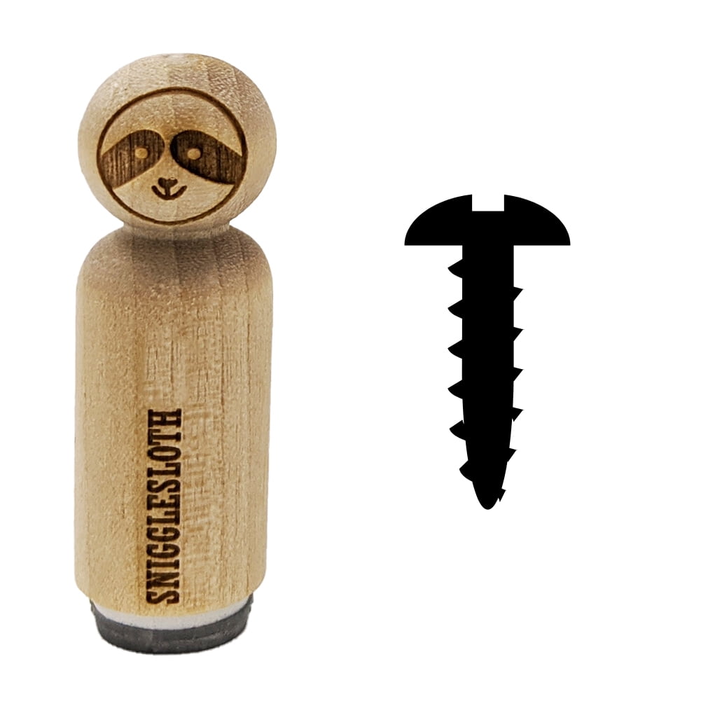Screw Silhouette Woodworking Tools Rubber Stamp for Scrapbooking