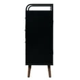 thumbnail image 6 of IVV Vintage Storage Dresser with 4 Foldable Fabric Drawers, Sturdy Woode Legs for Living Room Entryway, Gray and Black, 6 of 9