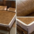 thumbnail image 7 of Foldable Rattan Summer Sleeping Mat 1.8x2.0m Cool Breathable Bed Mat for Home School Dormitories Brown Polyester Material with-, 7 of 7