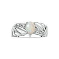 thumbnail image 1 of RYLOS Rings for Women Sterling Silver Angel Wing Birthstone Ring 7X5MM Gemstone &  Diamonds October Opal Jewelry for Women Size 7, 1 of 6