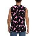 thumbnail image 4 of Fotbe Men's Breast Cancer Awareness Print Men's Sleeveless Muscle Tank Tops Casual T-Shirts for Gym Workout Beach-Small, 4 of 8