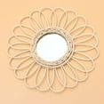 thumbnail image 1 of CHICHUMID 1Pack Rustic Prop Decor Rattan Wall Mirror Natural Wall Hanging Decor for Home 15in, 1 of 8