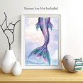 thumbnail image 6 of 4pcs Mermaid Tail Canvas Wall Art Set Print Poster Home Decor Wall Art Modern Artwork Beach Ocean Nautical Seaweed for Dressing Room Bedroom Bathroom Home Girls Gift, 6 of 9