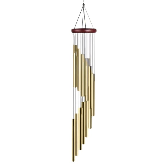 Large Brass Wind Chimes 36 Inch Outdoor Garden Wind Bells Decorative Metal Wind Chime for Patio Yard Balcony Relaxing Sound Garden Decor