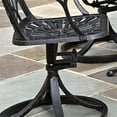 thumbnail image 2 of Homestyles Grenada Aluminum Outdoor Swivel Rocking Chair in Charcoal, 2 of 18