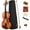 1/2, variant on Extra Save More Eastar Kids & Adults 4/4 Violin Fiddle Set For Beginners with Hard Case, Rosin, Shoulder Rest, Bow, and Extra Strings (Imprinted Finger Guide on Fingerboard)