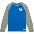 thumbnail image 2 of Men's Mitchell & Ness Royal Kentucky Wildcats Legendary Slub Raglan Long Sleeve T-Shirt, 2 of 5
