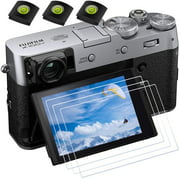 X100V Camera Screen Protector for Fujifilm X100V & Hot Shoe Cover [3+3 Pack], Fire Rock Tempered Optical Glass
