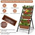 thumbnail image 4 of WYDK 5-Tier Vertical Garden Planter, 5-Layer Raised Garden Bed with 5 Detachable Planter Boxes & Metal Frame, Indoor Outdoor Elevated Planting Containers for Flower Vegetables Fruit Herbs（Brown）, 4 of 13