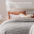 thumbnail image 2 of EVERGRACE Luxury Velvet Quilt Queen Size, Ultra Soft Wave Crushed Velvet Bedding Set, Lightweight Quilted Comforter Set for All Season, Oversized Bedspread Coverlet with 2 Shams, Silver Gray, 2 of 8