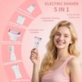thumbnail image 4 of Hoeylife 5-in-1 Electric Shaver Rechargeable Painless Hair Remover Grooming Kit for Women, 4 of 7