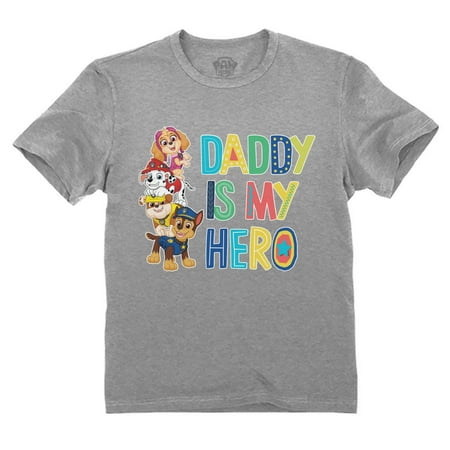 

Paw Patrol Shirt for Boys I Love My Dad Fathers Day Toddler Kids Shirts 5T Gray