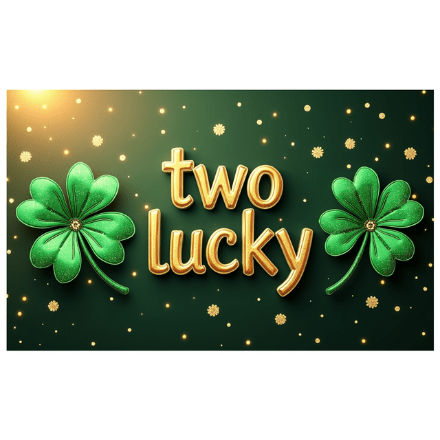 Green Shamrock Gold Sparkle Two Lucky Banner Backdrop Party Decorations St Patricks Day Supplies Photography Props Celebration Background