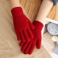 thumbnail image 2 of Seductiva Gloves Mittens Women Autumn and Winter Simple Fashion Double Thick Knitted Warm Gloves, 2 of 4