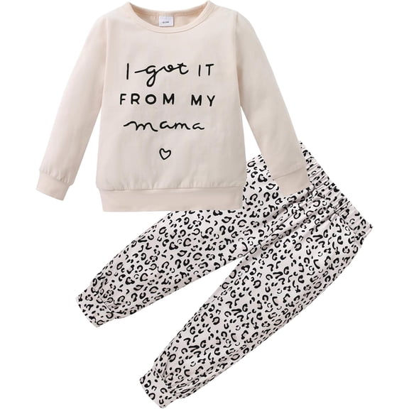 CARETOO Toddler Girl Clothes 2pcs Fall Winter Outfits Little Girls Sweatshirts Pants Set Baby Sweatsuit Clothing 1-6 Years