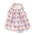 thumbnail image 2 of NIBOLOG Pet Clothes Heart Pattern Breathable Cotton Princess Dress Summer Dog Clothes Decoration for Outdoor, 2 of 8