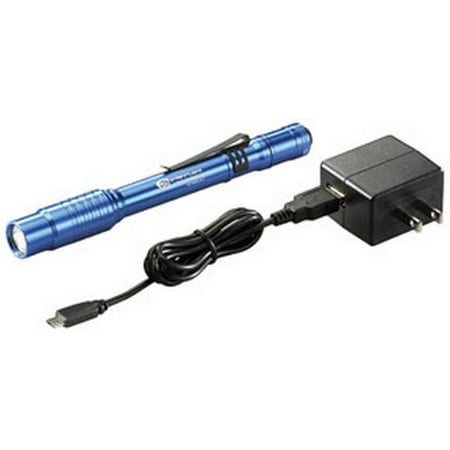 Streamlight Stylus Pro Led - Streamlight 66139 Stylus Pro USB with 120V AC Adapter, USB Cord, and Nylon Holster, Blue