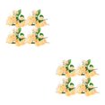 thumbnail image 2 of yingyy 1/2/3 4X Artificial Flower Faux Plant Home Decal Workmanship Multipurpose Long-lasting Exquisite Fake Flowers Wedding Decor Red 2PCS, 2 of 6