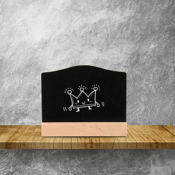 TAILTOSS 1Pcs Double-Sided Mini Blackboard For Chalk Writing 10.0X8.5X2.5In