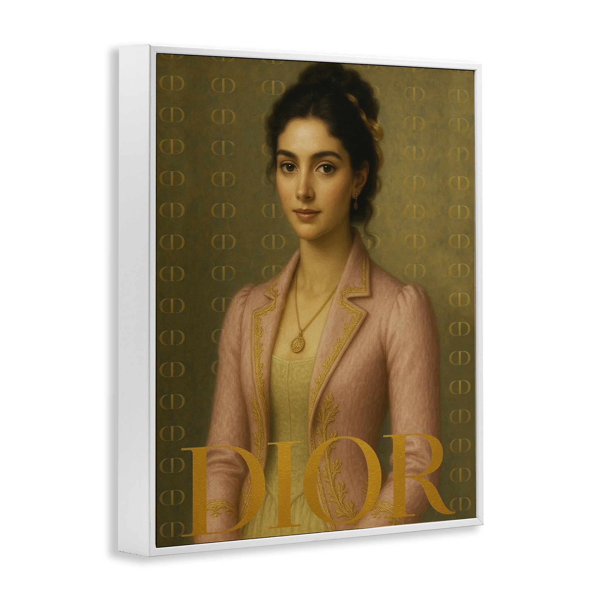 Stupell Industries Iconic Gentlewoman Fashion White Framed Giclee Art, design by Grotto Studios