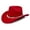 Red, variant on Zijinkuiwen Unisex Cowboy Hat with Full Rhinestone Inlaid Band Wide Brim Design for Western Themed Party Cosplay Country Music Festival Gathering,Pink,One Size