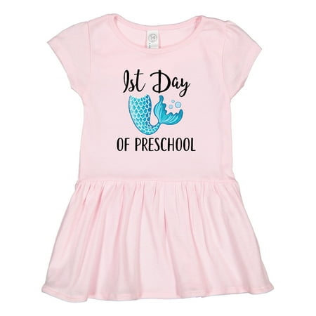 

Inktastic 1st Day of Preschool Mermaid Gift Toddler Girl Dress