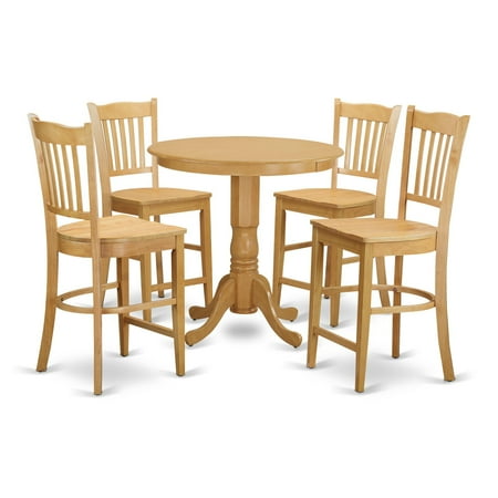 East West Furniture Jackson 5 Piece Comb Back Dining Table Set