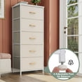 thumbnail image 3 of Pellebant Beige 5-Drawer Dresser Household Vertical Storage Tower Chest, 3 of 8