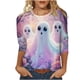 thumbnail image 2 of Heisall Womens Hoodies Halloween Print Round Neck 3/4 Sleeve Loose Fit Tshirts 2025 New Arrival Fashion Tops, 2 of 5