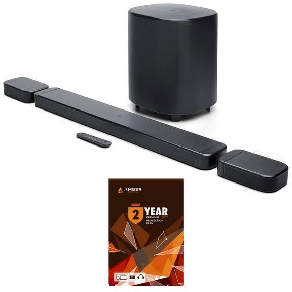 JBL BAR-700-MK2 Surround Sound 4K Dolby Atmos Passthrough Soundbar with 2 Year Amber Protection Plan (2025)