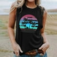 thumbnail image 1 of lSLJS Women's Womens Mode Décontractée Imprimée Sans Manches Blouse Round Neck Slim Pullover Tops, Tank Tops, 1 of 5