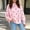 A278 Pink, variant on Trikvn Women's Polka Dot Sweatshirts Crewneck Long Sleeve Oversized Pullover Tops with Side Slits Casual V-Stitch Loose Fall Winter Loungewear Cute Streetwear