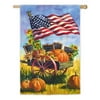 Flag-Regular-Patriotic Farm Wagon-Satin