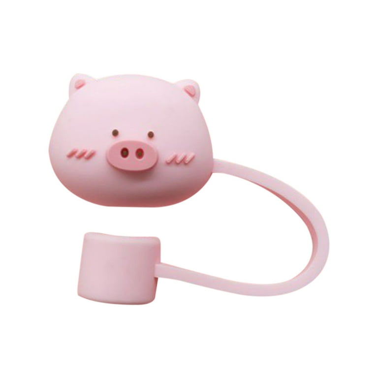 Pig Squishmallow Straw Topper Cute Fits Stanley 
