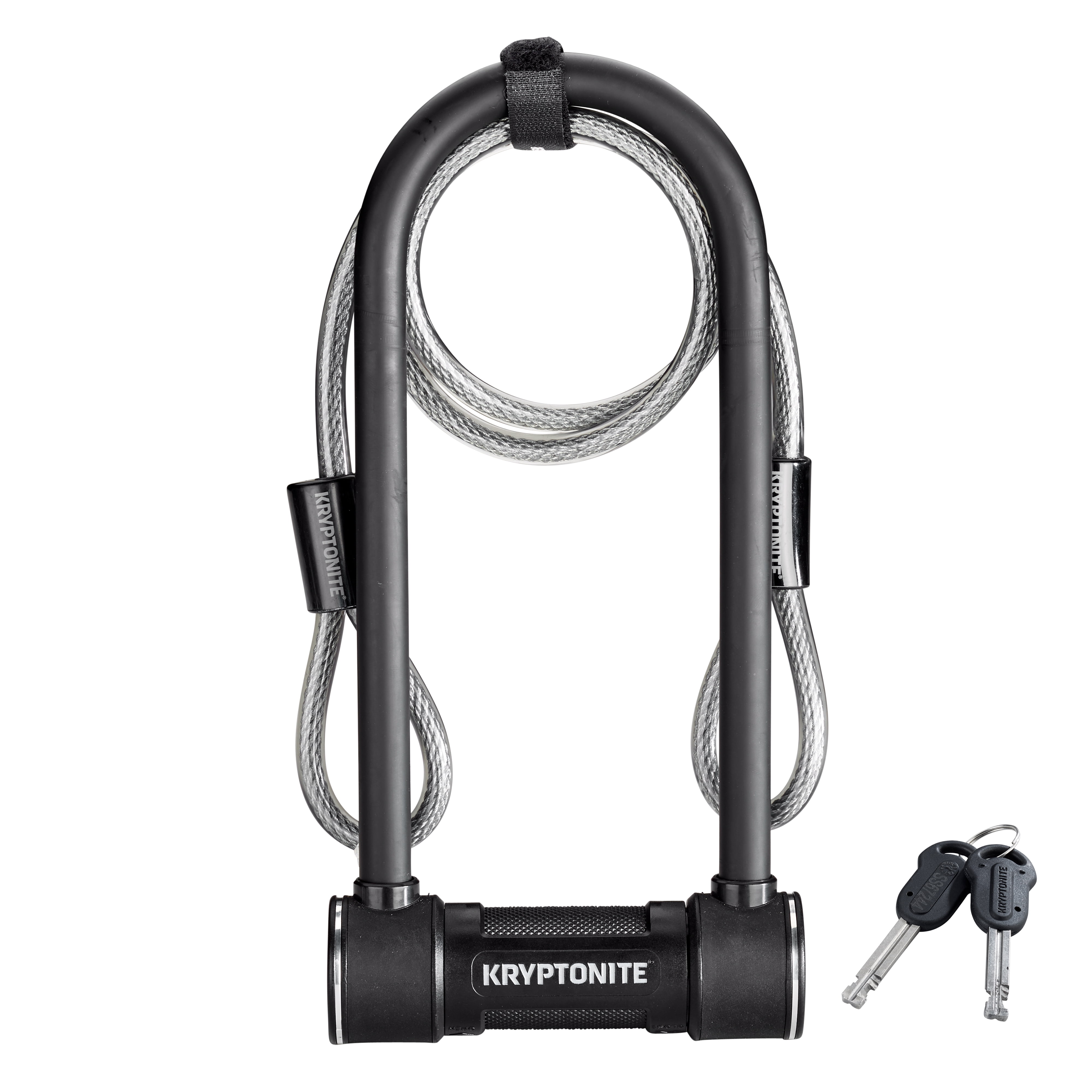 Lumintrail 14mm 4 Digit Combination Bike Cable Lock and Bicycle U-Lock Combo Package with 4 Foot Braided Steel Looped Security Cable 