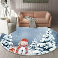 thumbnail image 2 of PENGXIANG Christmas Area Rug Polyester  Area Rug Non-Slip Rug Runner Washable Carpet Mat for Dining Dorm Room Bedroom Home Decorative 39.4x39.4inches, 2 of 5