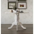 thumbnail image 2 of Home Design Olivia 5-Piece Dining Set, Round Table with 4 Cushioned Chairs, Mid-Century Modern Style, White, Gray/White, 2 of 14