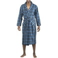 thumbnail image 2 of NORTY Mens Bathrobe Soft Brushed Cotton Blend Flannel Bath Robe, 2 of 19