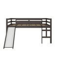 thumbnail image 4 of DHP Milton Kids' Low Loft Bed with Slide, Twin, Brown, 4 of 9
