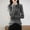 #173-Dark Gray, variant on Women's Solid Color Raglan Sleeve Sweater, Long Sleeve Round Neck Casual Fashion Top for Daily Wear